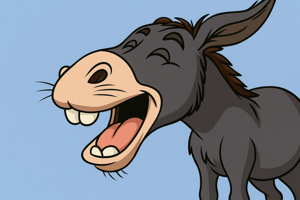 Unana Boo - donkey moment learning Portuguese